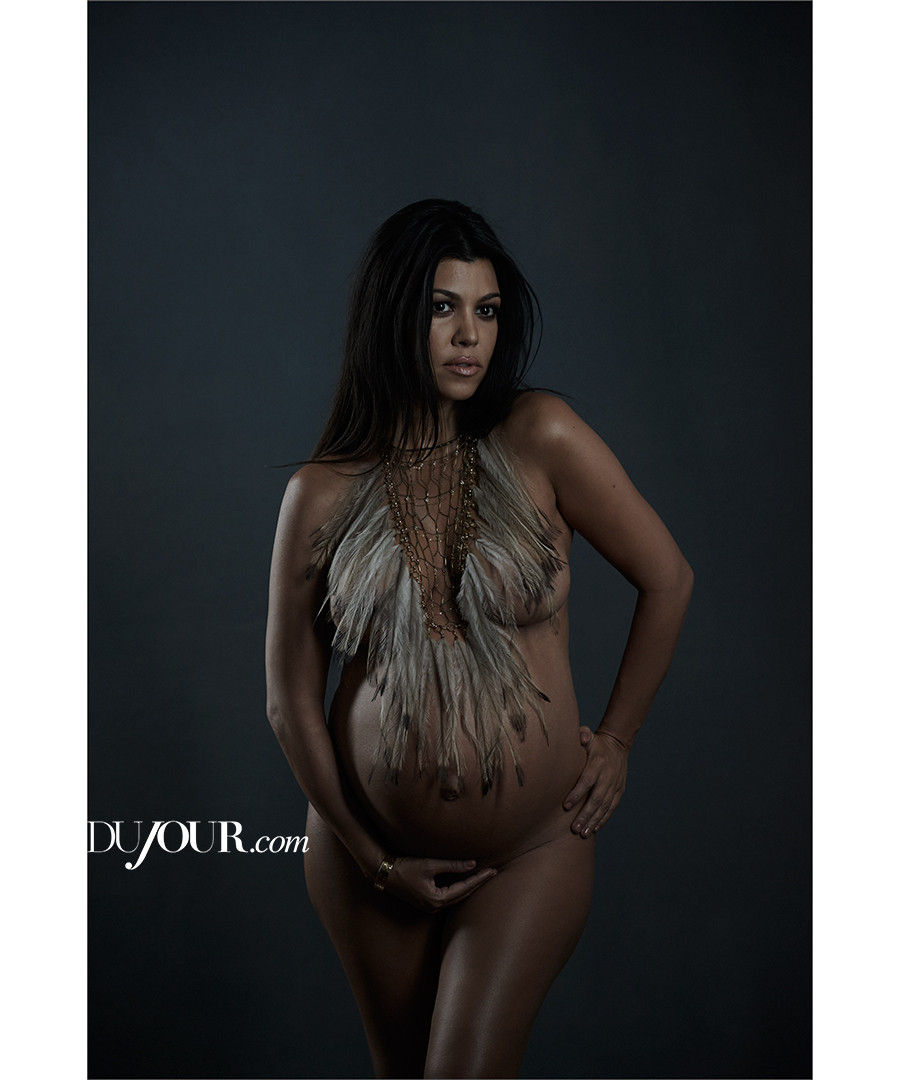 Kourtney Kardashian Finally Poses Nude (And While Pregnant) for Dujour Magazine